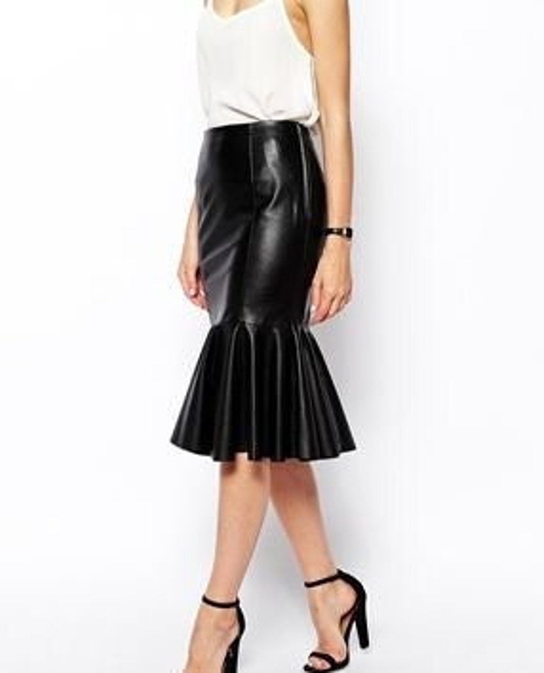 Handmade Women's Lamb Skin Leather Skirt Leather Outfit - Etsy