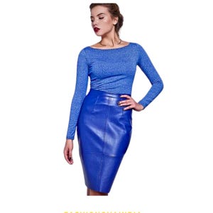 Handmade Women&#39;s Lamb Skin ,Leather skirt , Leather Outfit, Leather skirt , Women&#39;s Full Leather skirt, Genuine Leather skirt Made To Order