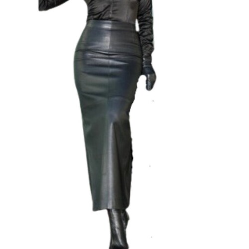Handmade Lambskin Leather Pencil Skirt: Custom Made to Order