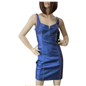 Handmade Lambskin Leather Dress: Sleeveless Party Cocktail Dress