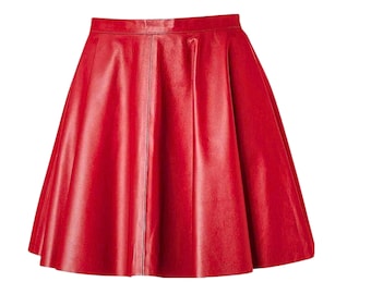 Gonna in pelle di agnello fatta a mano: abbigliamento da cocktail per feste e club