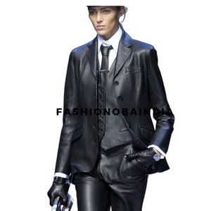 Handmade Women&#39;s Lambskin horse riding 3 Pies leather suit , horse riding leather suit ,Women&#39;s horse riding leather suit,