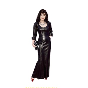 Handmade Lambskin Leather Dress: Sleeveless Slim Fit Gown