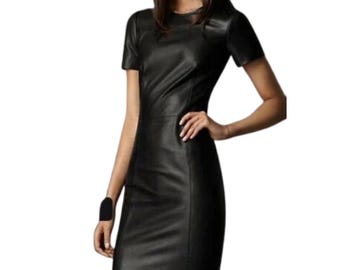 women's brown leather dress Dark Brown Button Down Faux Leather Mini Dress LD2108 main image 0
