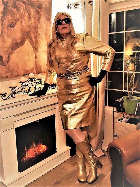 knee length dresses for ladies NIKKI Metallic Fitted Mermaid Dress - Glamorous Elegance main image 0