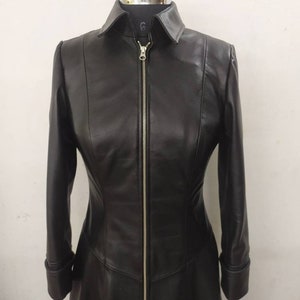Handmade Women's Lamb Skin Leather Dress , Leather Outfit, Leather ...