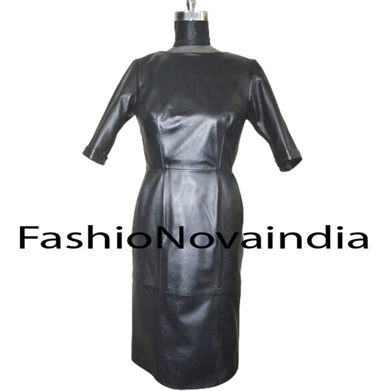 Handmade Lambskin Leather Dress: Women's Party Cocktail Outfit
