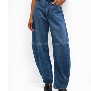 Eigentijdse barrel-fit damesdenim – enkellengte Made to Order