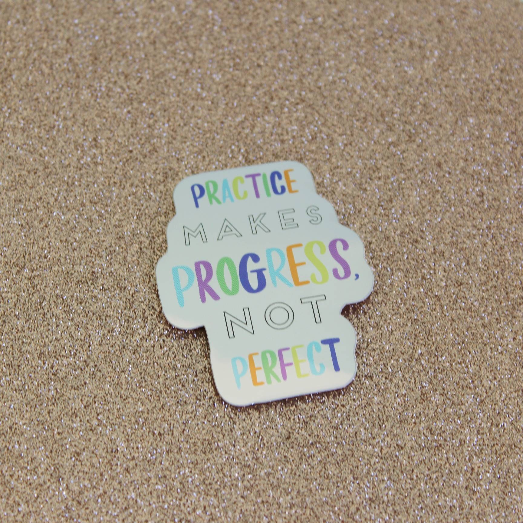 Practice makes progress sticker | Etsy