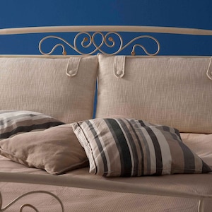Elegant Antique Iron HEADBOARD-Model LIA | King Size Headboard With Luxury Decor | Industrial Furniture In The Farmhouse Style | Home Decor