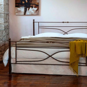 Very Pretty Timeless Blacksmith Style Handmade Iron Bed | Elevate Your Bedroom With Classic Elegance And Craftsmanship Headboard Art Bed