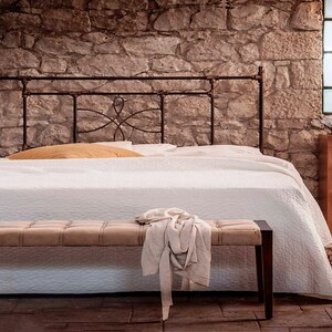 Modern Revitalize Your Space with Industrial Style Handmade Iron Bed | Model THALIA Unique Design for A Modern and Robust Bedroom