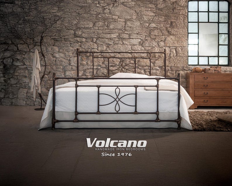 Industrial Iron Bed THALIA – 160X200 180X200 Handmade European Platform | Lifetime Structural Guarantee Industrial Style Handmade Iron Bed