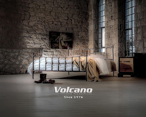 Industrial Metal Bed Frame 160x200 140x200 IRO | Wrought Iron Bed | Loft Style | Lifetime Guarantee