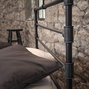 The Ultimate Industrial Bed | Handmade Bed Industrial Design | Handmade Metal Beds Frame | Iron Bed Of Blacksmith Style | Model ROXANI