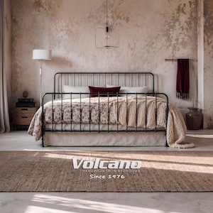 Metallbett 140x200 160x200 NOSTOS – Massives Eisenbett, Doppelbett Metall, Stabil Modern