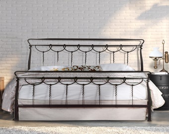 Stylish Handmade Iron Bed In Classic Design | Model CLIO Bed | Luxury Artistry Bed | Artful Iron Frame Bed With Romantic Style In Your Space