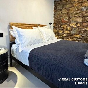 Industrial Metal and Wood Bed DAFNI – Loft Iron Bed Frame 160x200 180x200 image 9