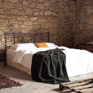 Industrial Metal Bed Frame 160x200 180x200 ARETI Anchor Chain Design image 6