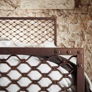 Industrial Style Handcrafted Iron Bed With Regency Dreams For Her |  Elegant Model DIMITRA Bed Frame | Luxury Artisan Iron Masterpiece Bed