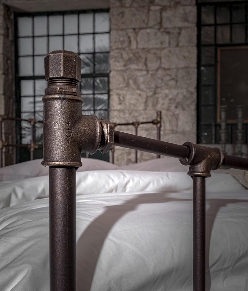 Industrial Metal Bed Frame 160x200 140x200 IRO | Wrought Iron Bed | Loft Style | Lifetime Guarantee image 6