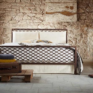 Industrial Metal Bed Frame 160x200 180x200 DIMITRA Diamond Design Handmade Loft Design image 8