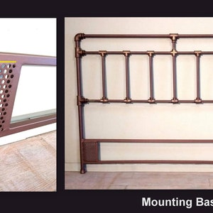 IRIS Handmade Wrought Iron Headboard – Industrial Geometric Metal ...