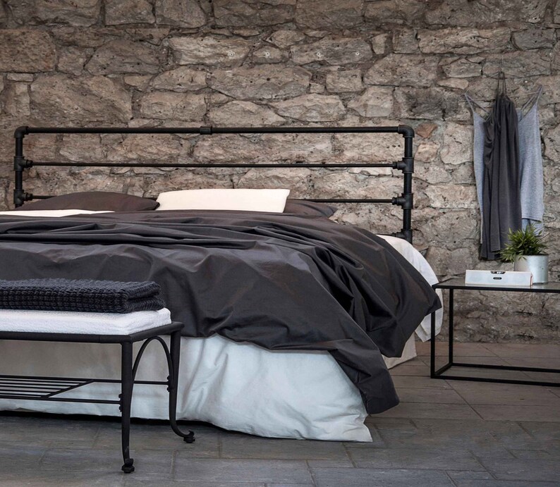 The Ultimate Industrial Bed | Handmade Bed Industrial Design | Handmade Metal Beds Frame | Iron Bed Of Blacksmith Style | Model ROXANI