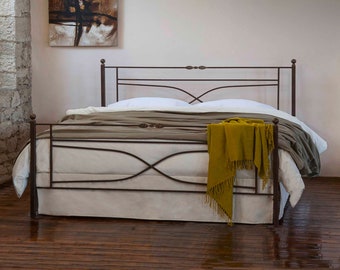 Very Pretty Timeless Blacksmith Style Handmade Iron Bed | Elevate Your Bedroom With Classic Elegance And Craftsmanship Headboard Art Bed