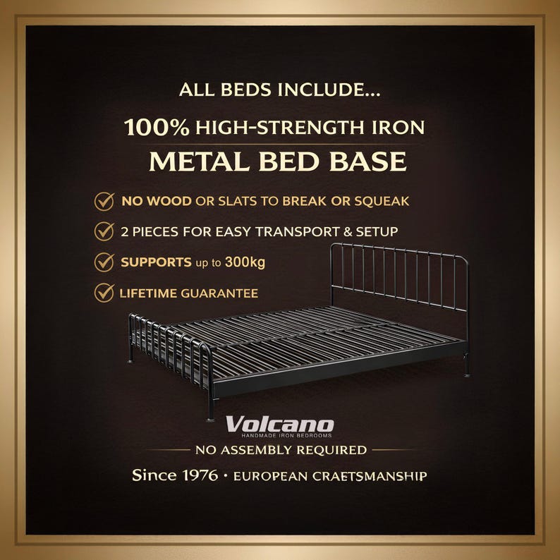 Industrial Metal Bed Frame 160x200 140x200 IRO | Wrought Iron Bed | Loft Style | Lifetime Guarantee image 4