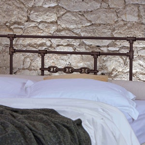 Decorative Charm Industrial ARETI Wrought Iron Bed | | Elegant And Contemporary Style And Industrial Iron Bed | Industrial Furniture
