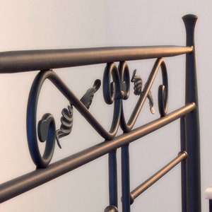 Luxury Handmade Wrought Iron HEADBOARD With Traditional Charm | Minimal Queen & King Headboard - Model VERONA Classic | Mid Century Design