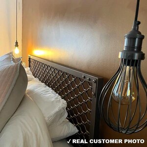 Industrial Metal Bed Frame 160x200 180x200 DIMITRA Diamond Design Handmade Loft Design image 13