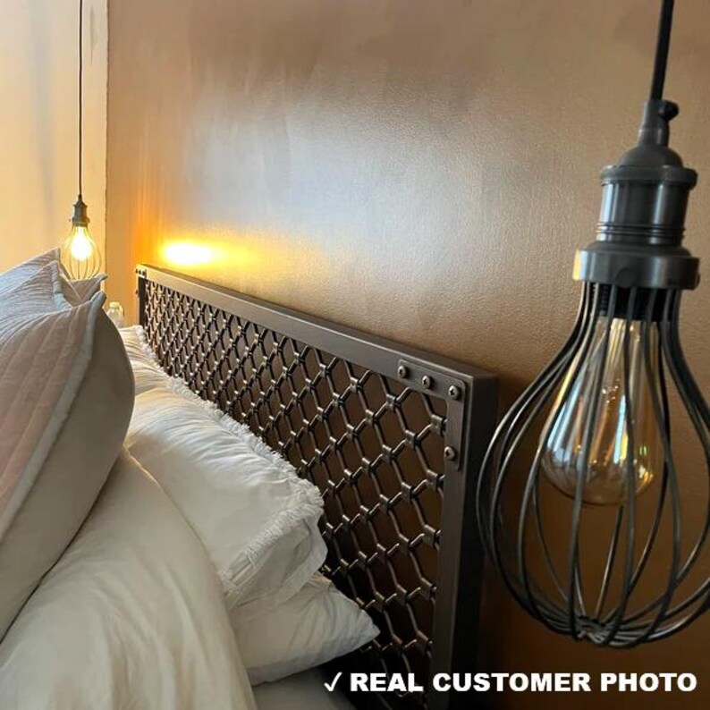 Industrial Metal Bed Frame 160x200 180x200 DIMITRA Diamond Design Handmade Loft Design image 13
