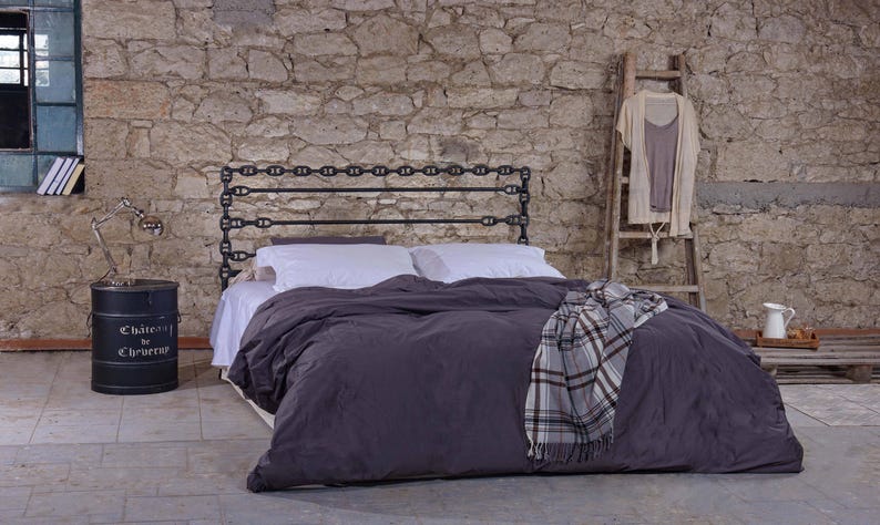 Industrial Metal Bed Frame 160x200 180x200 ATHINA Anchor Design Handmade image 6