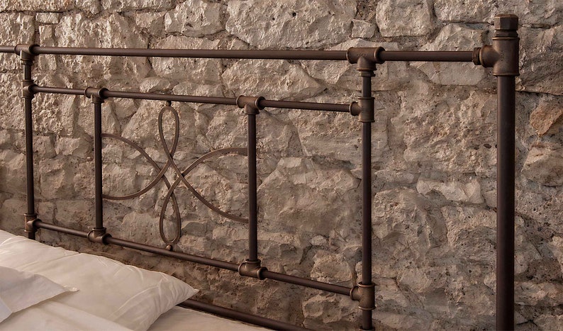 Modern Revitalize Your Space with Industrial Style Handmade Iron Bed | Model THALIA Unique Design for A Modern and Robust Bedroom