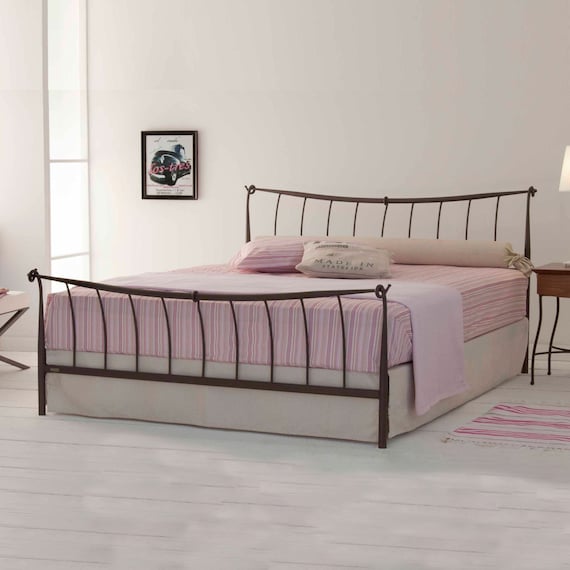 Handcrafted Iron Bedstead With Touch High end Design Model ALEXANDRA Classic Liberty Style Wrought Iron Frame Bed With King Queen Charm Etsy
