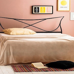 Farmhouse Style Handmade Iron Bed Frame Model VENETIA | Combines Modern Style With Industrial References Bed Frame | Perfect Gift