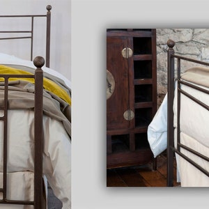 Very Pretty Timeless Blacksmith Style Handmade Iron Bed | Elevate Your Bedroom With Classic Elegance And Craftsmanship Headboard Art Bed