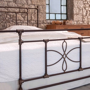 Modern Revitalize Your Space with Industrial Style Handmade Iron Bed | Model THALIA Unique Design for A Modern and Robust Bedroom