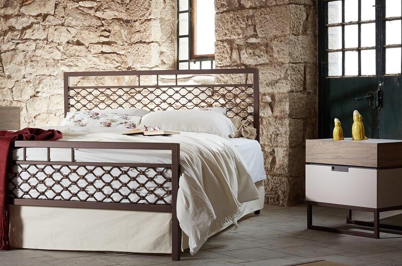 Metallbett 140x200 160x200 PANDORA | Industrial Schmiedeeisenbett | Loft Stil | Handgefertigt | Lebenslange Garantie Bild 8