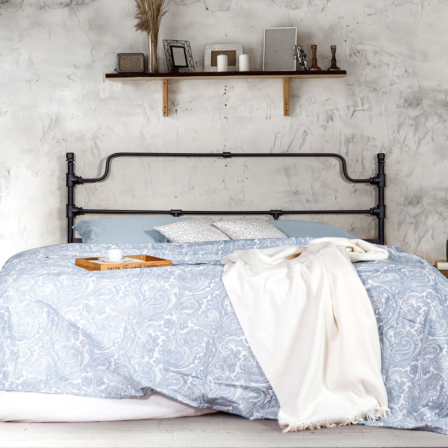 Wrought Iron Headboard Calypso Handmade Bed Frame