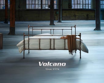 Industrial Metal Bed Frame 160x200 140x200 ARMONIA | Wrought Iron Bed | Modern Loft Design | Handmade