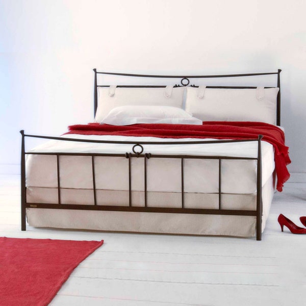 Handmade Iron Bed With Luxurious Finishes | Stylish And Stable Master Bed With Minimal Design | Princess Bed - Model ALEXIA | Bedroom Decor
