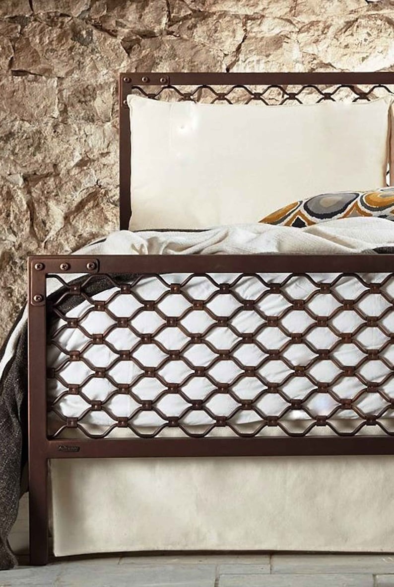 Industrial Style Handcrafted Iron Bed With Regency Dreams For Her |  Elegant Model DIMITRA Bed Frame | Luxury Artisan Iron Masterpiece Bed
