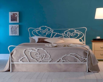 Embrace Elegance With Handmade Unique Iron Bed - Model ROSE | Romantic Floral Design For Timeless Beauty In Your Bedroom Decor