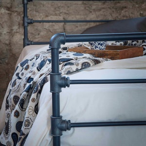 The Ultimate Industrial Bed | Handmade Bed Industrial Design | Handmade Metal Beds Frame | Iron Bed Of Blacksmith Style | Model ROXANI