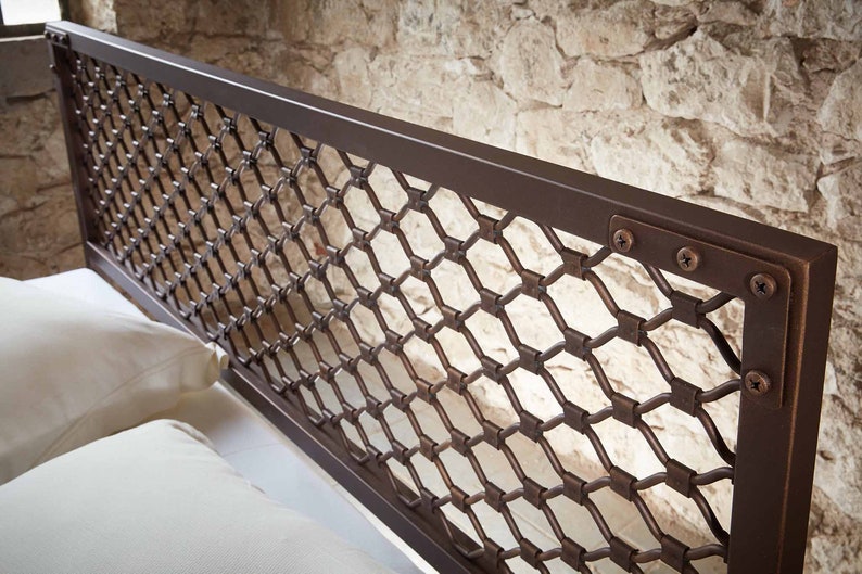 Industrial Style Handcrafted Iron Bed With Regency Dreams For Her |  Elegant Model DIMITRA Bed Frame | Luxury Artisan Iron Masterpiece Bed