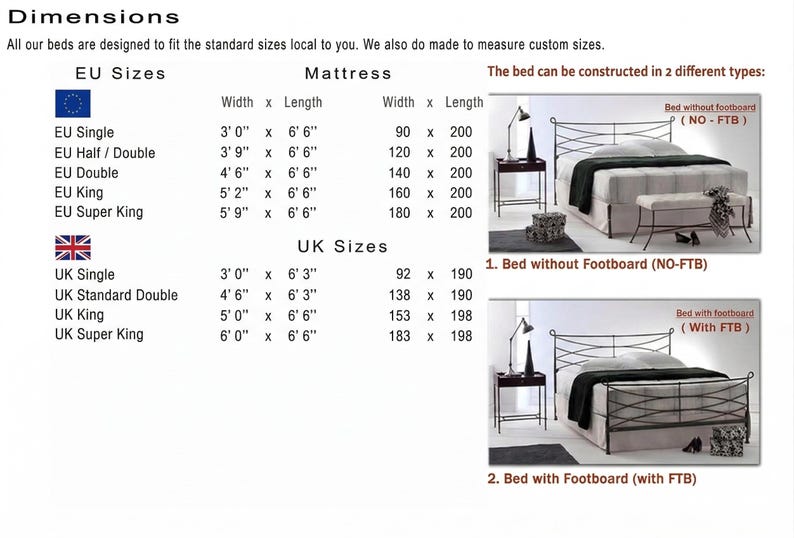 Industrial Metal Bed Frame 160x200 140x200 IRO | Wrought Iron Bed | Loft Style | Lifetime Guarantee image 14