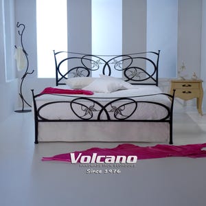 Metalen bedframe 140 x 200 160 x 200 TUIN | Handgemaakt smeedijzeren bed | Hoogwaardig ontwerp | Levenslange garantie